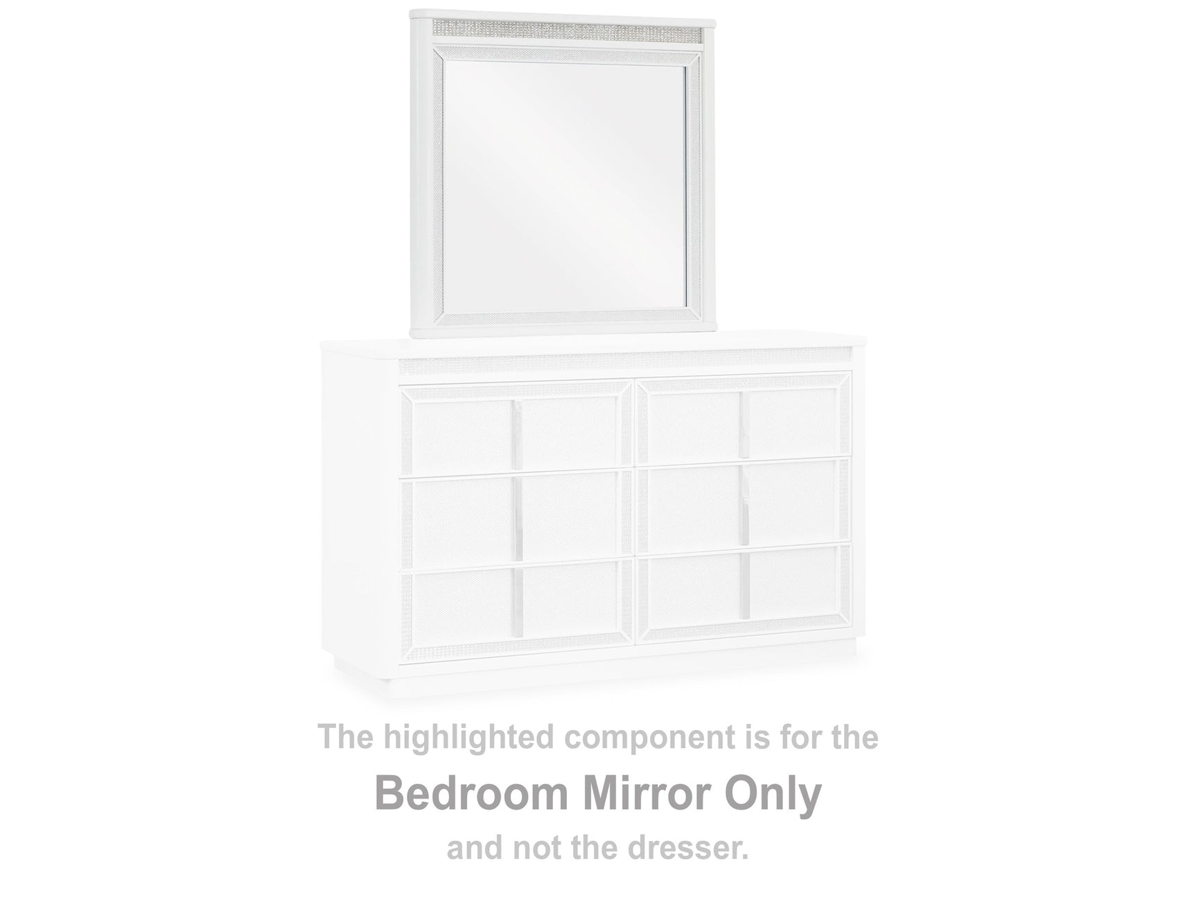 Chalanna White Bedroom Mirror - Ornate Home