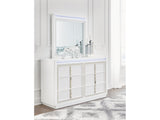 Chalanna White Dresser and Mirror - Ornate Home