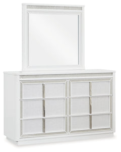 Chalanna White Dresser and Mirror - Ornate Home