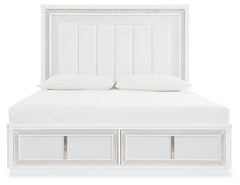 Chalanna White King Upholstered Storage Bed - Ornate Home