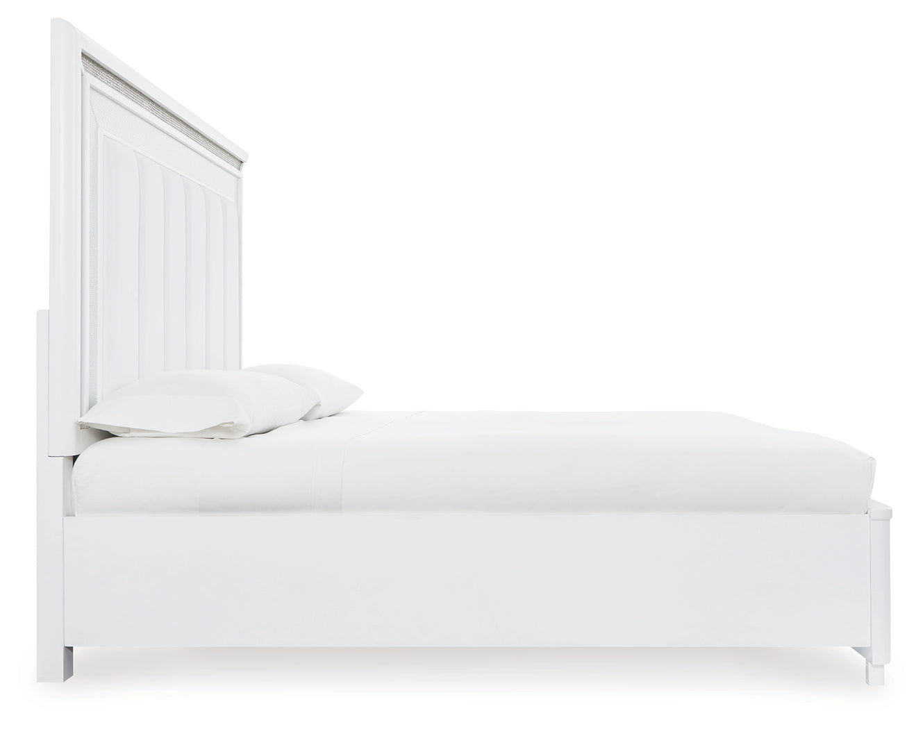 Chalanna White King Upholstered Storage Bed - Ornate Home