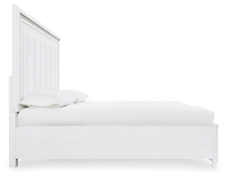 Chalanna White King Upholstered Storage Bed - Ornate Home