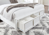 Chalanna White King Upholstered Storage Bed - Ornate Home