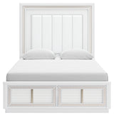 Chalanna White Queen Panel Storage Bedroom Set with Nightstand (Online Special Price) - Ornate Home
