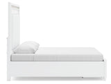 Chalanna White Queen Panel Storage Bedroom Set with Nightstand (Online Special Price) - Ornate Home