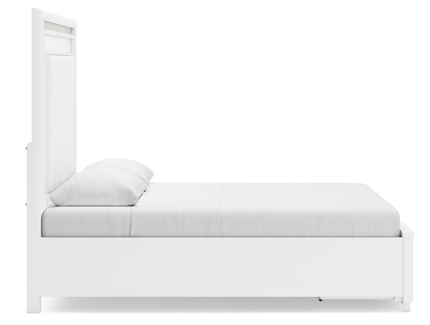 Chalanna White Queen Panel Storage Bedroom Set with Nightstand (Online Special Price) - Ornate Home
