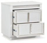 Chalanna White Queen Panel Storage Bedroom Set with Nightstand (Online Special Price) - Ornate Home