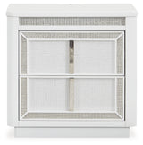 Chalanna White Queen Panel Storage Bedroom Set with Nightstand - Ornate Home