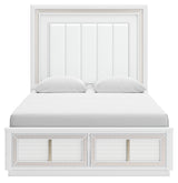 Chalanna White Queen Storage Bed, Dresser and 2 Nightstands (Online Special Price) - Ornate Home