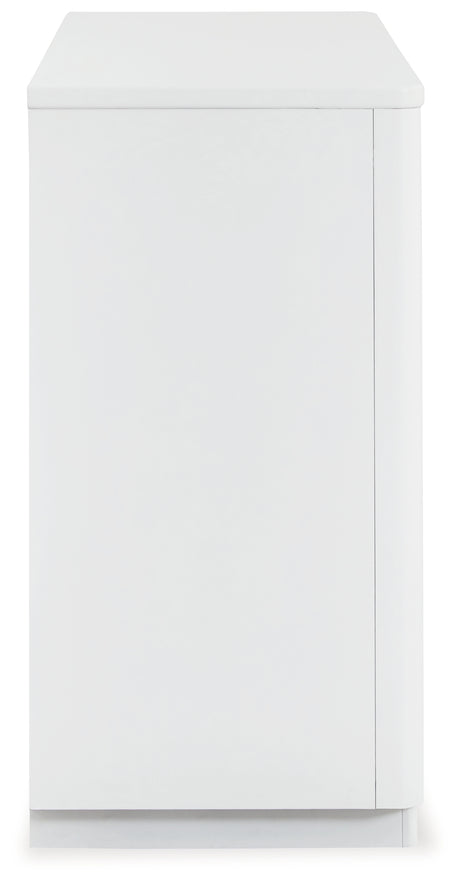 Chalanna White Queen Storage Bed, Dresser and 2 Nightstands - Ornate Home