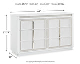 Chalanna White Queen Storage Bed, Dresser and 2 Nightstands - Ornate Home