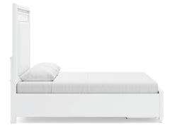 Chalanna White Queen Storage Bed, Dresser and 2 Nightstands - Ornate Home