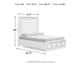 Chalanna White Queen Storage Bed, Dresser and 2 Nightstands - Ornate Home