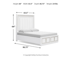 Chalanna White Queen Storage Bed, Dresser and 2 Nightstands - Ornate Home
