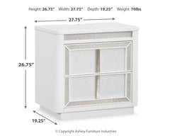 Chalanna White Queen Storage Bed, Dresser and 2 Nightstands - Ornate Home
