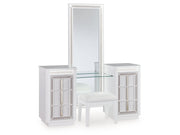 Chalanna White Vanity, Mirror and Stool (Online Special Price) - Ornate Home