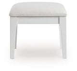 Chalanna White Vanity, Mirror and Stool (Online Special Price) - Ornate Home