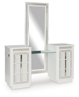 Chalanna White Vanity, Mirror and Stool (Online Special Price) - Ornate Home