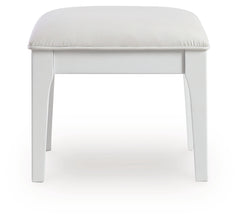 Chalanna White Vanity, Mirror and Stool - Ornate Home