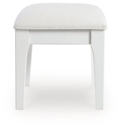 Chalanna White Vanity, Mirror and Stool - Ornate Home