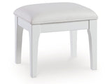 Chalanna White Vanity Stool (Online Special Price) - Ornate Home