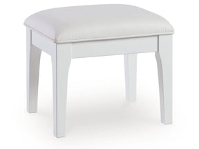 Chalanna White Vanity Stool (Online Special Price) - Ornate Home