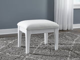 Chalanna White Vanity Stool (Online Special Price) - Ornate Home