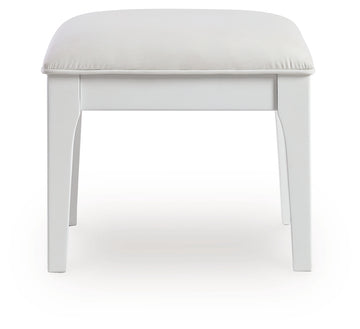 Chalanna White Vanity Stool - Ornate Home