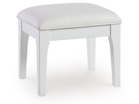 Chalanna White Vanity Stool - Ornate Home
