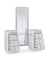 Chalanna White Vanity with Mirror - Ornate Home