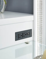 Chalanna White Vanity with Mirror - Ornate Home