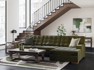 Chalcombe Olive 2-Piece RAF Sectional with Chaise - Ornate Home
