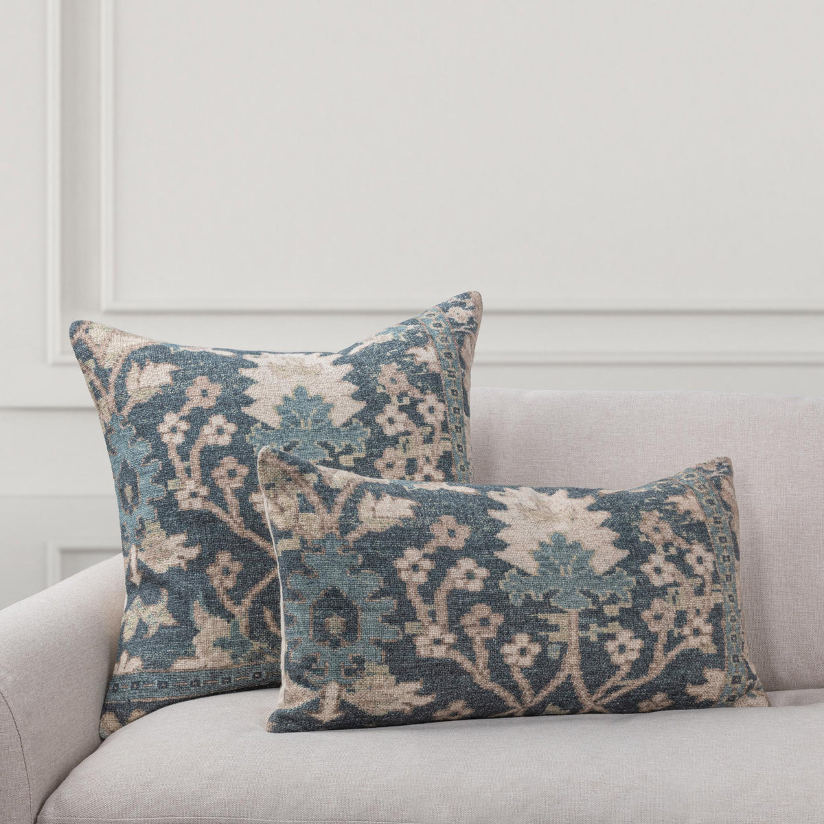 Chalet Pond Blue 22"x22" Throw Pillow (Set of 2)