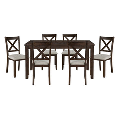 Challis Brown 7-Piece Pack Dinette Set - Ornate Home