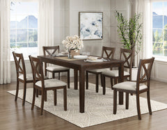 Challis Brown 7-Piece Pack Dinette Set - Ornate Home