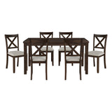 Challis Brown 7-Piece Pack Dinette Set - Ornate Home
