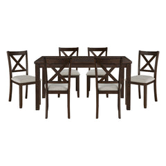 Challis Brown 7-Piece Pack Dinette Set - Ornate Home