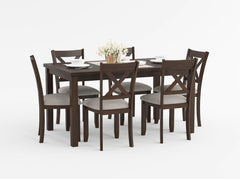 Challis Brown 7-Piece Pack Dinette Set - Ornate Home