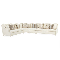 Chamberi Classic Pearl/French Vanilla Sectional Sofa - Ornate Home