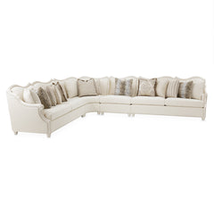 Chamberi Classic Pearl/French Vanilla Sectional Sofa - Ornate Home
