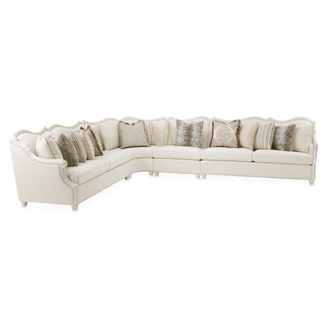 Chamberi Classic Pearl/French Vanilla Sectional Sofa - Ornate Home