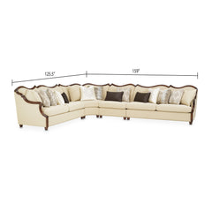 Chamberi Warm Cognac/Toast Sectional Sofa - Ornate Home