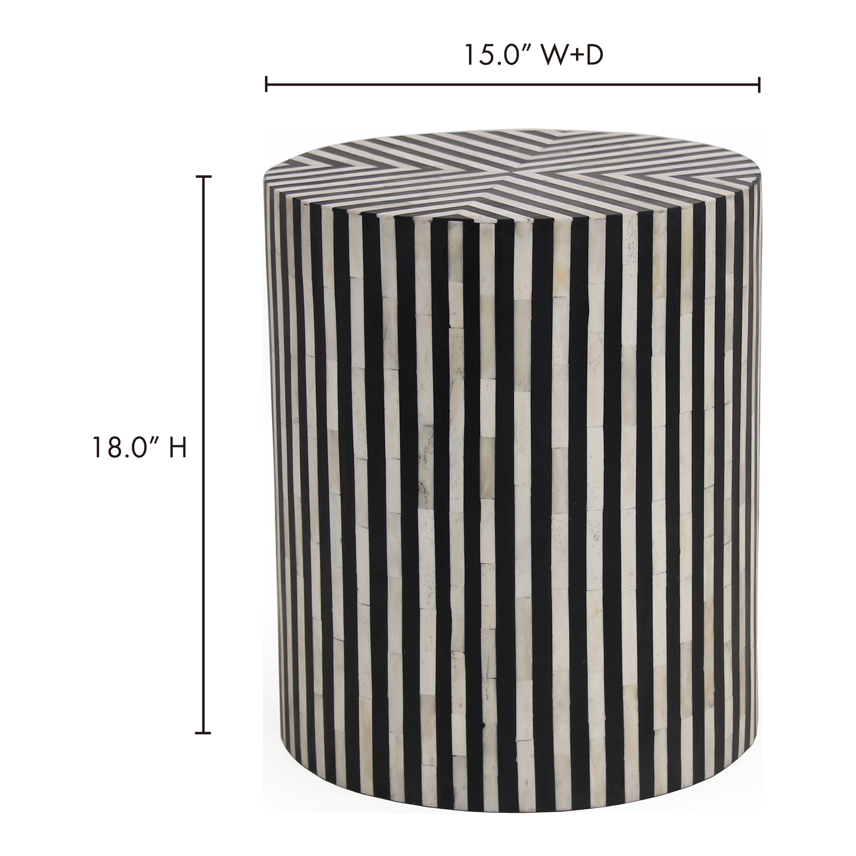 Chameau Black Side Table - Ornate Home
