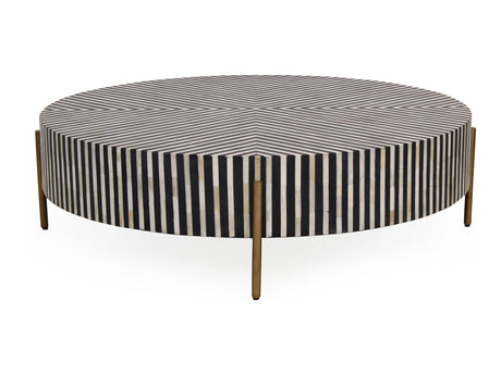 Chameau Black/White Large Coffee Table - Ornate Home