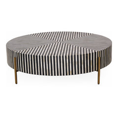 Chameau Black/White Large Coffee Table - Ornate Home