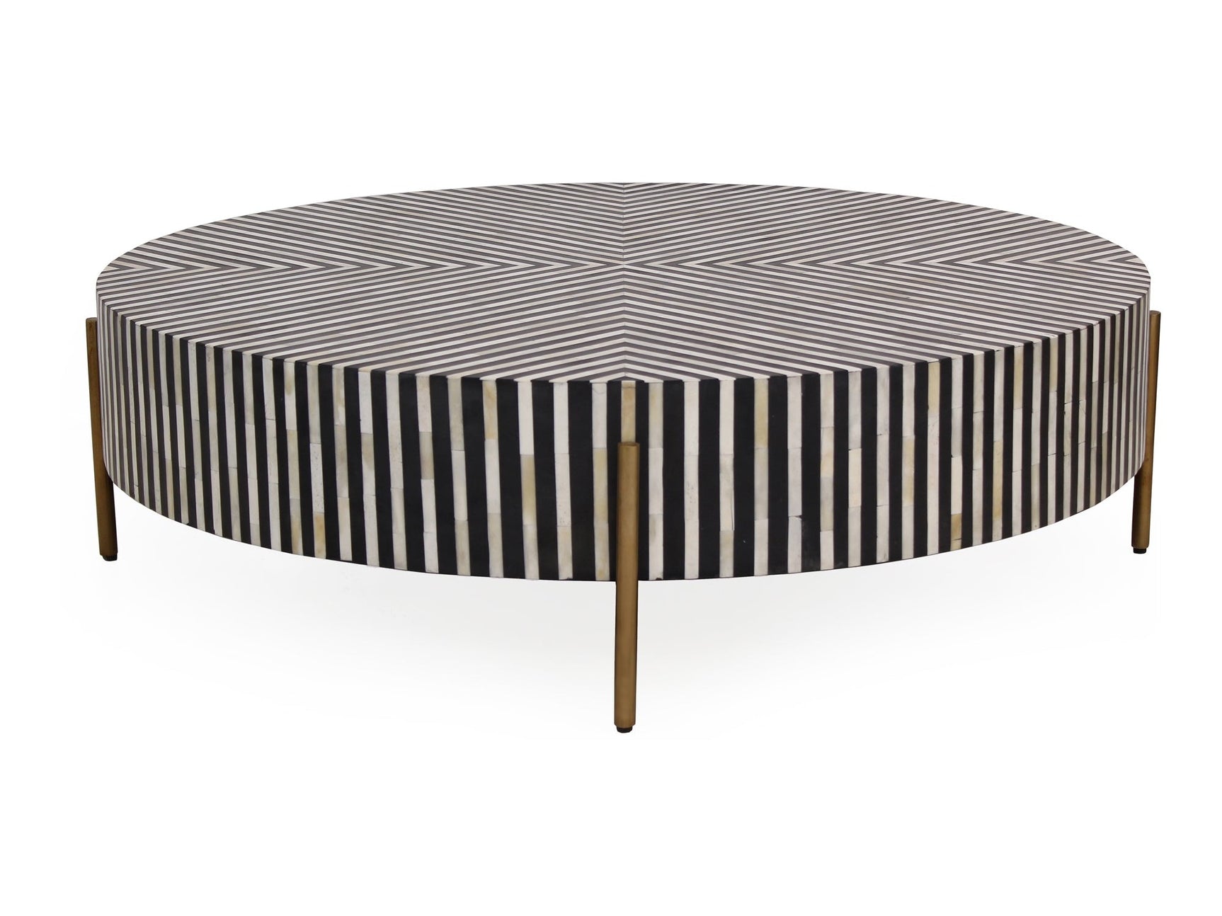 Chameau Black/White Medium Coffee Table - Ornate Home