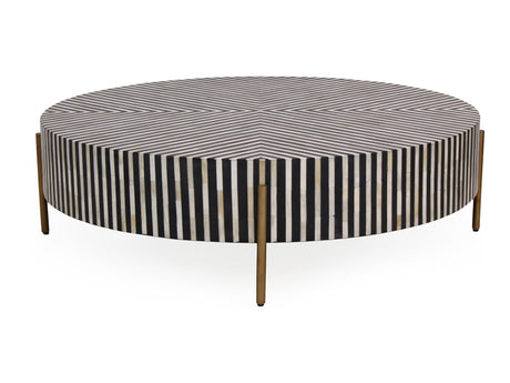 Chameau Black/White Medium Coffee Table - Ornate Home