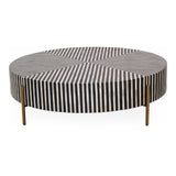 Chameau Black/White Medium Coffee Table - Ornate Home