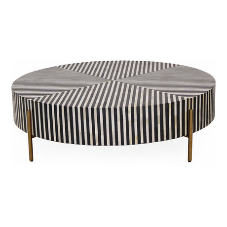 Chameau Black/White Medium Coffee Table - Ornate Home