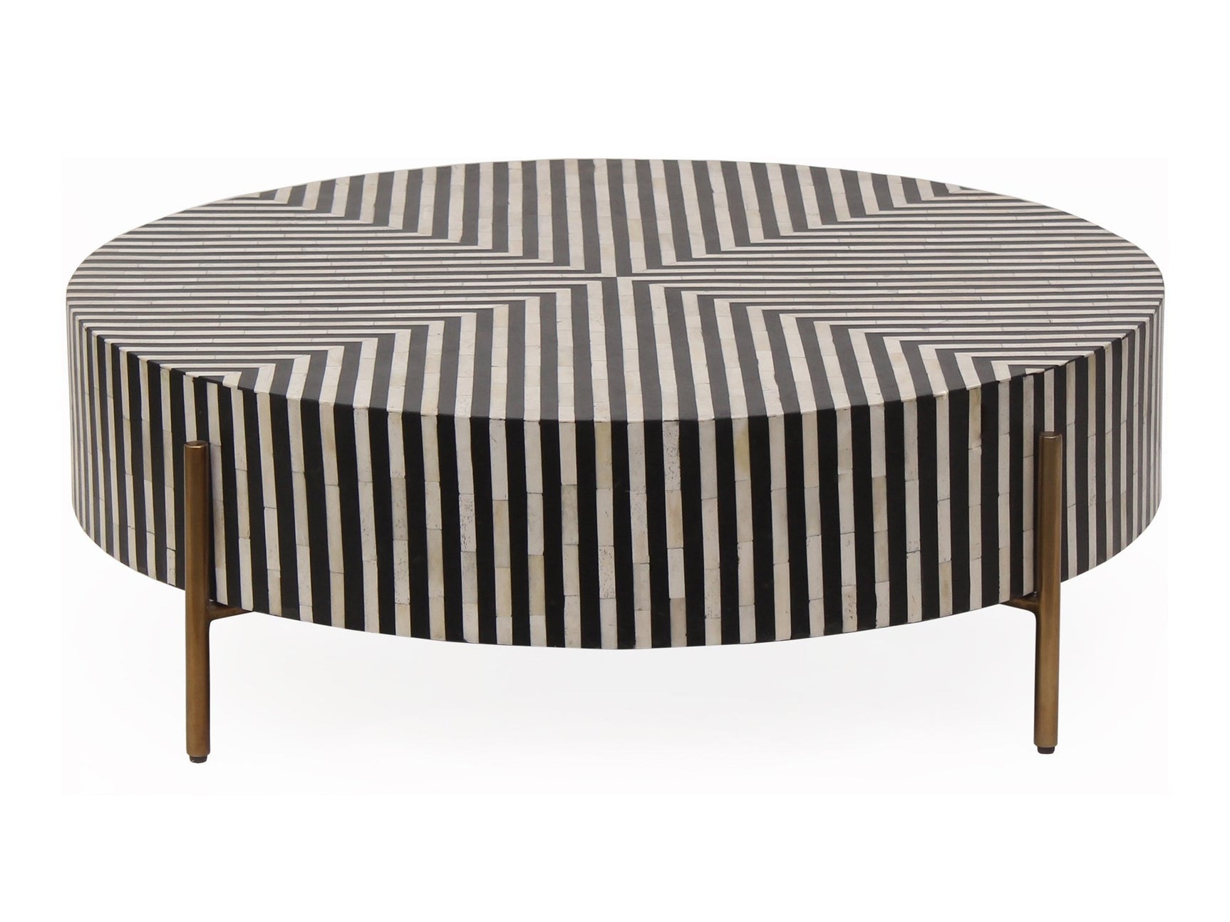 Chameau Black/White Small Coffee Table - Ornate Home